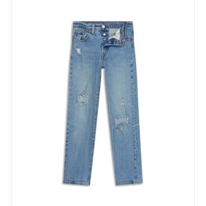Levi's Premium Denim 501 S Ankle Skinny Tango Taps Blue Size 27 Medium Wash